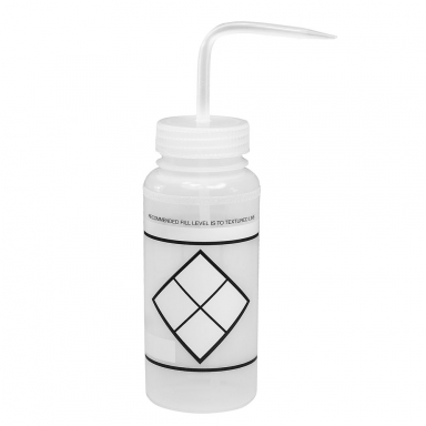 Bel-Art Safety-Labeled 2-Color Lyob Wide-Mouth Wash Bottle 11646-0638 (Pack of 6)